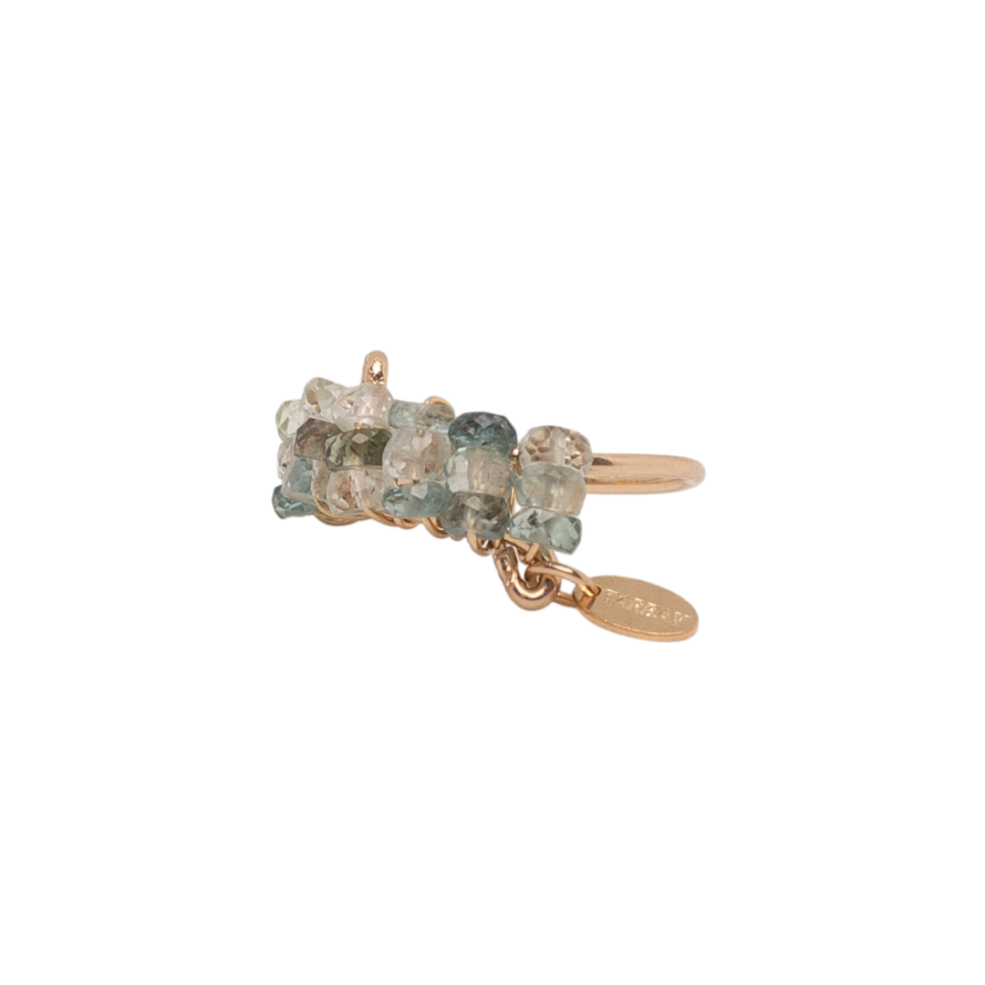 Diana Ring #3 (22mm) - Aquamarine & 14K Gold-Filled Rings TARBAY