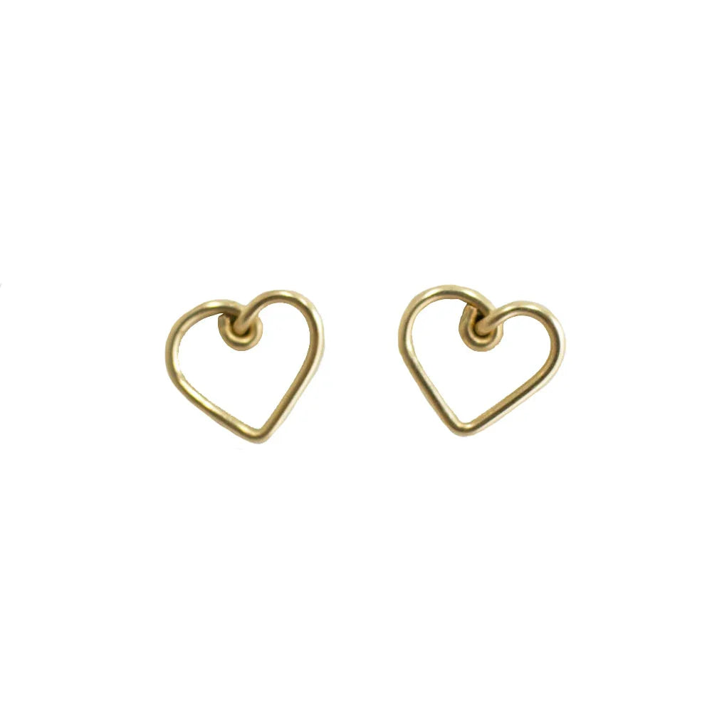 Corazon Stud Earrings (12mm) - 14K Gold-Filled Earrings TARBAY