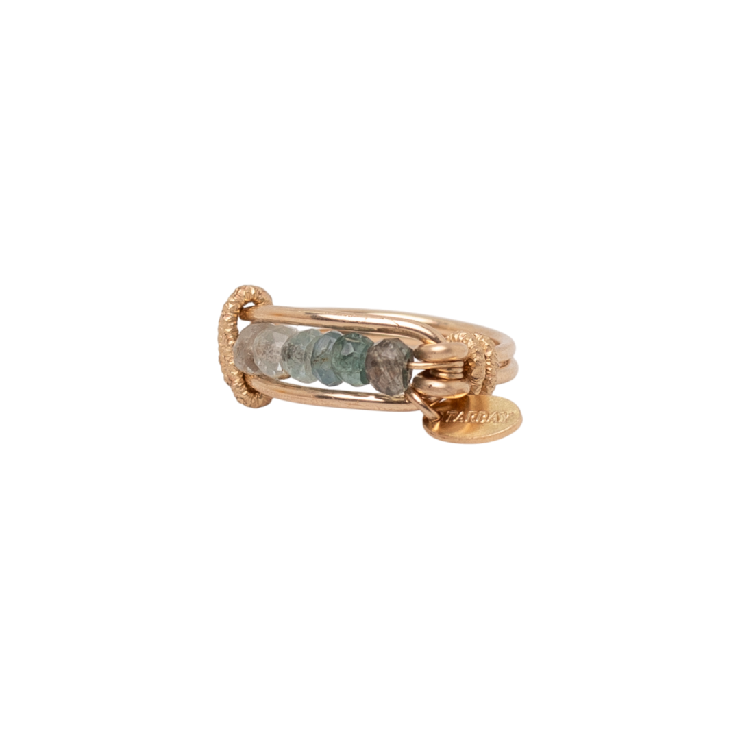 Ikabarú Ring #1 (22mm) - Aquamarine & 14K Gold-Filled Rings TARBAY