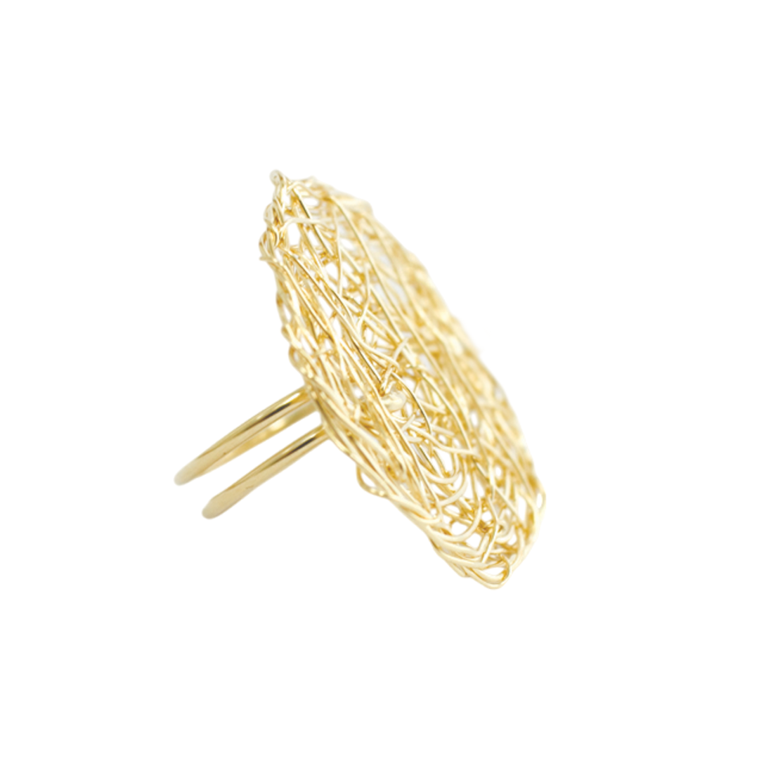 Aura Ring #1 (40mm) - Yellow Gold Rings TARBAY   