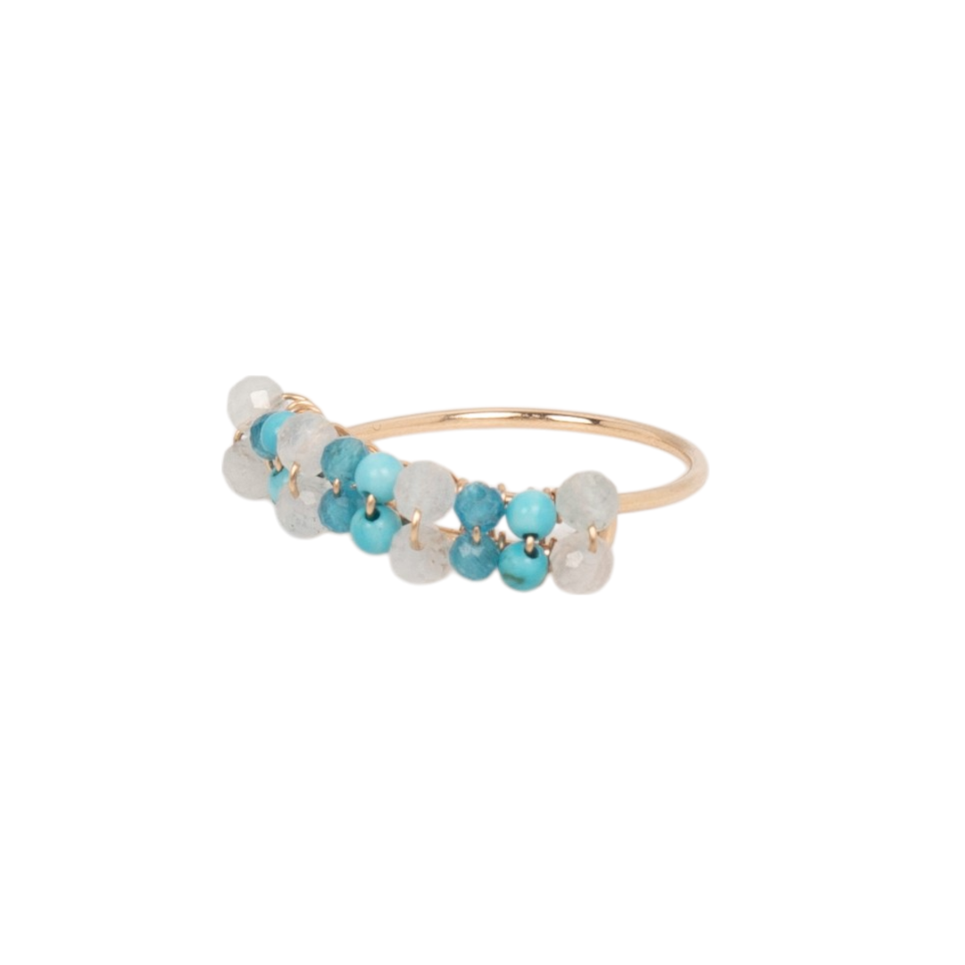 Cleopatra Ring #1 (20mm) - Apatite, Amazonite & Turquoise Rings TARBAY USA