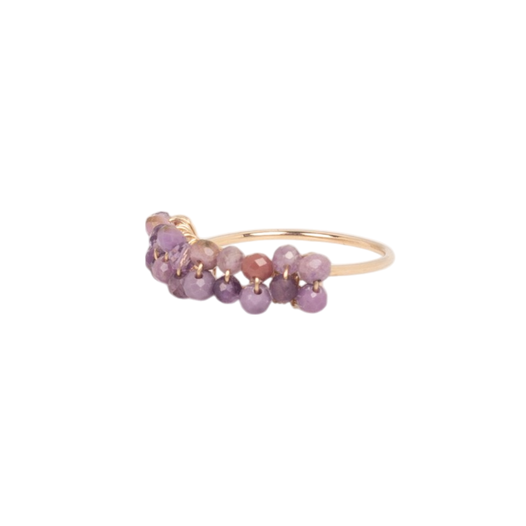 Cleopatra Ring #1 (20mm) - Amethyst & Lepidolite Rings TARBAY USA