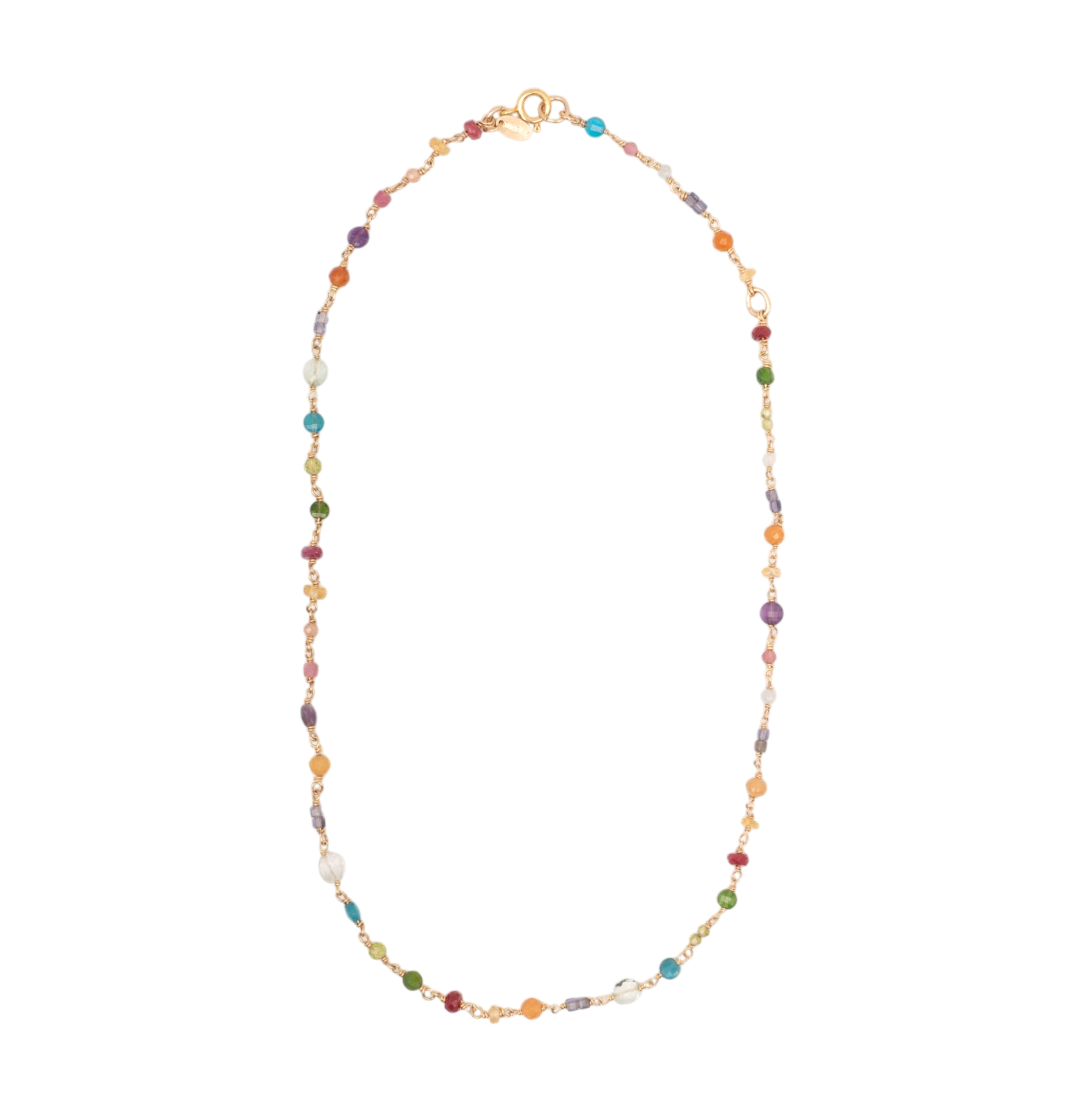 Carolita Necklace #2 - Multicolor Mix Gems Necklaces TARBAY