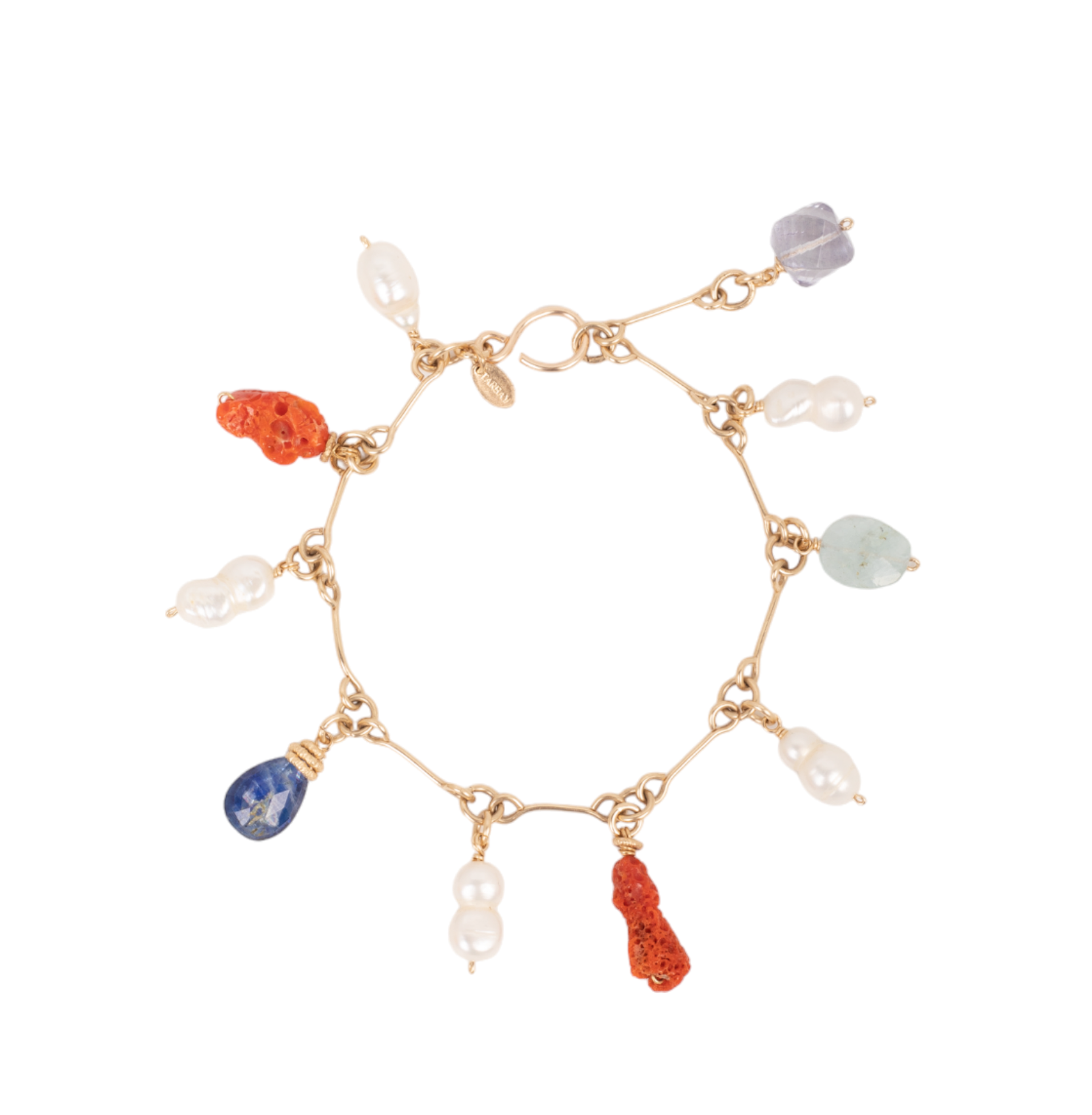Armonia Bracelet - Pearl, Aquamarine, Tanzanite & Red Coral Bracelets TARBAY   
