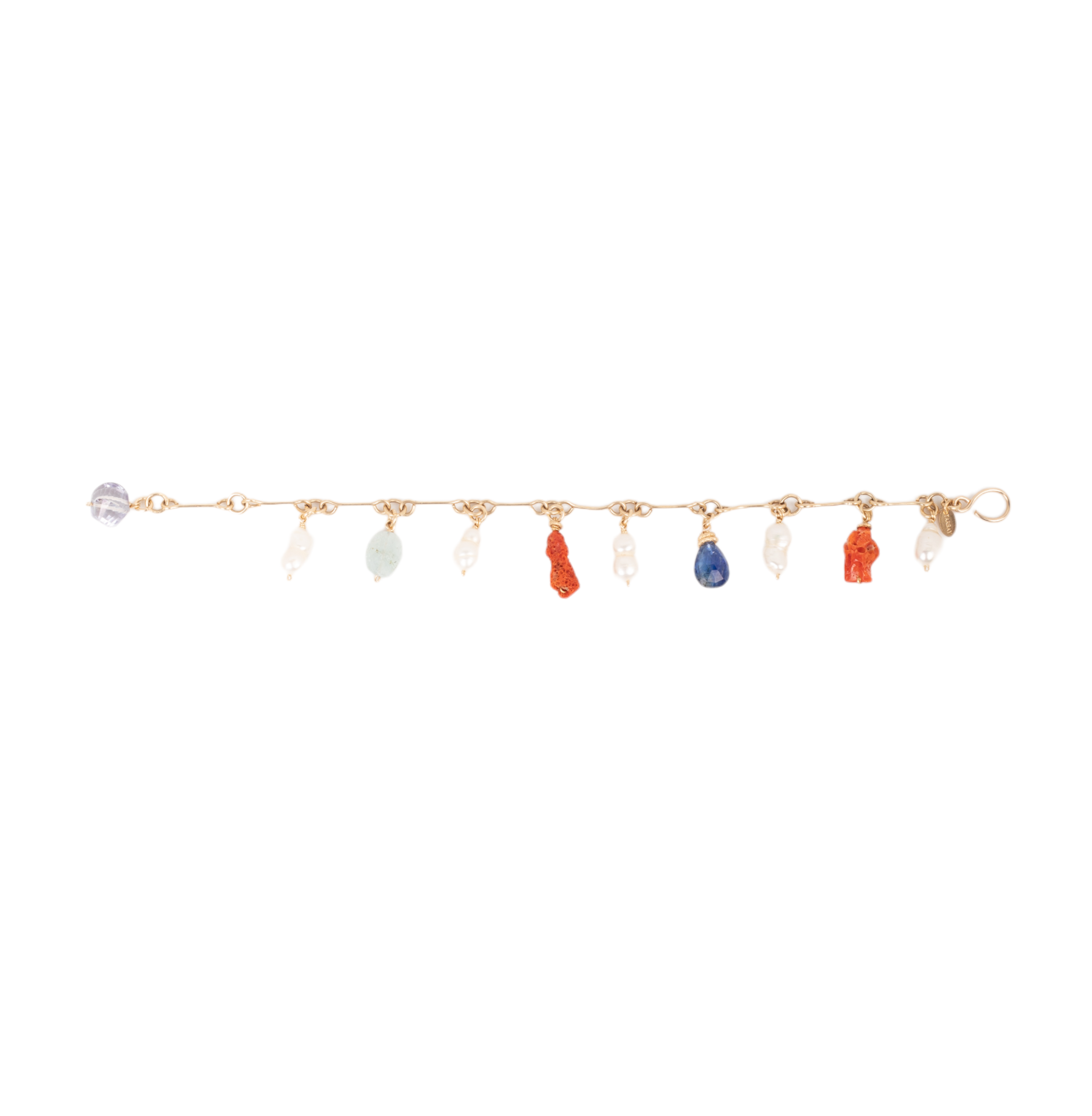 Armonia Bracelet - Pearl, Aquamarine, Tanzanite & Red Coral Bracelets TARBAY   