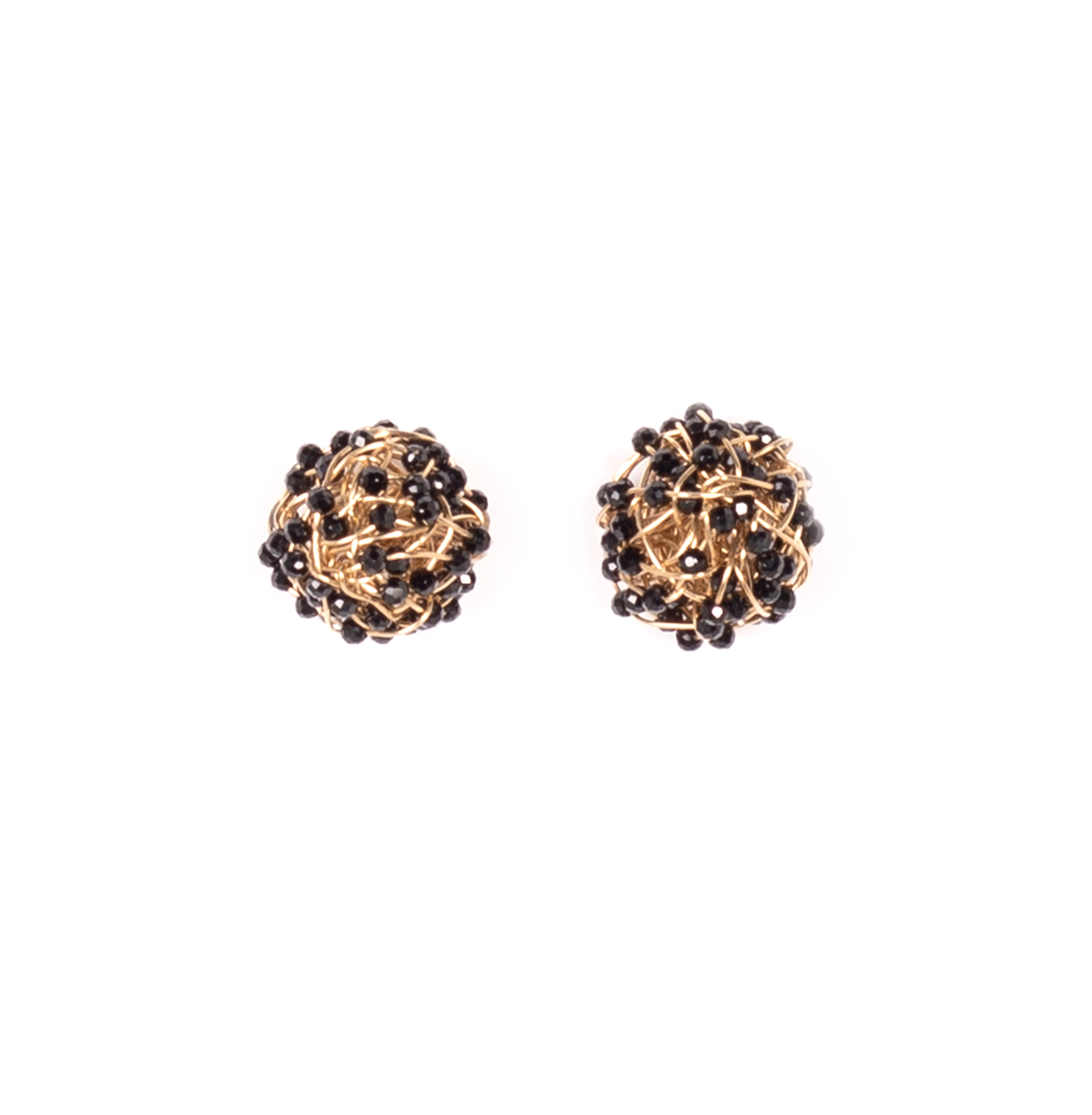 Clementina Stud Earrings #1 (12mm) - Black Onyx Earrings TARBAY   