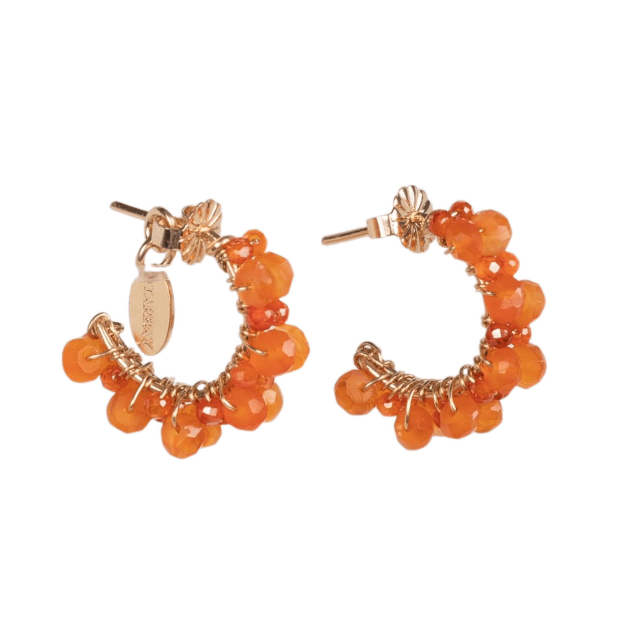Cleopatra Earrings #1 (20mm) - Carnelian Earrings TARBAY