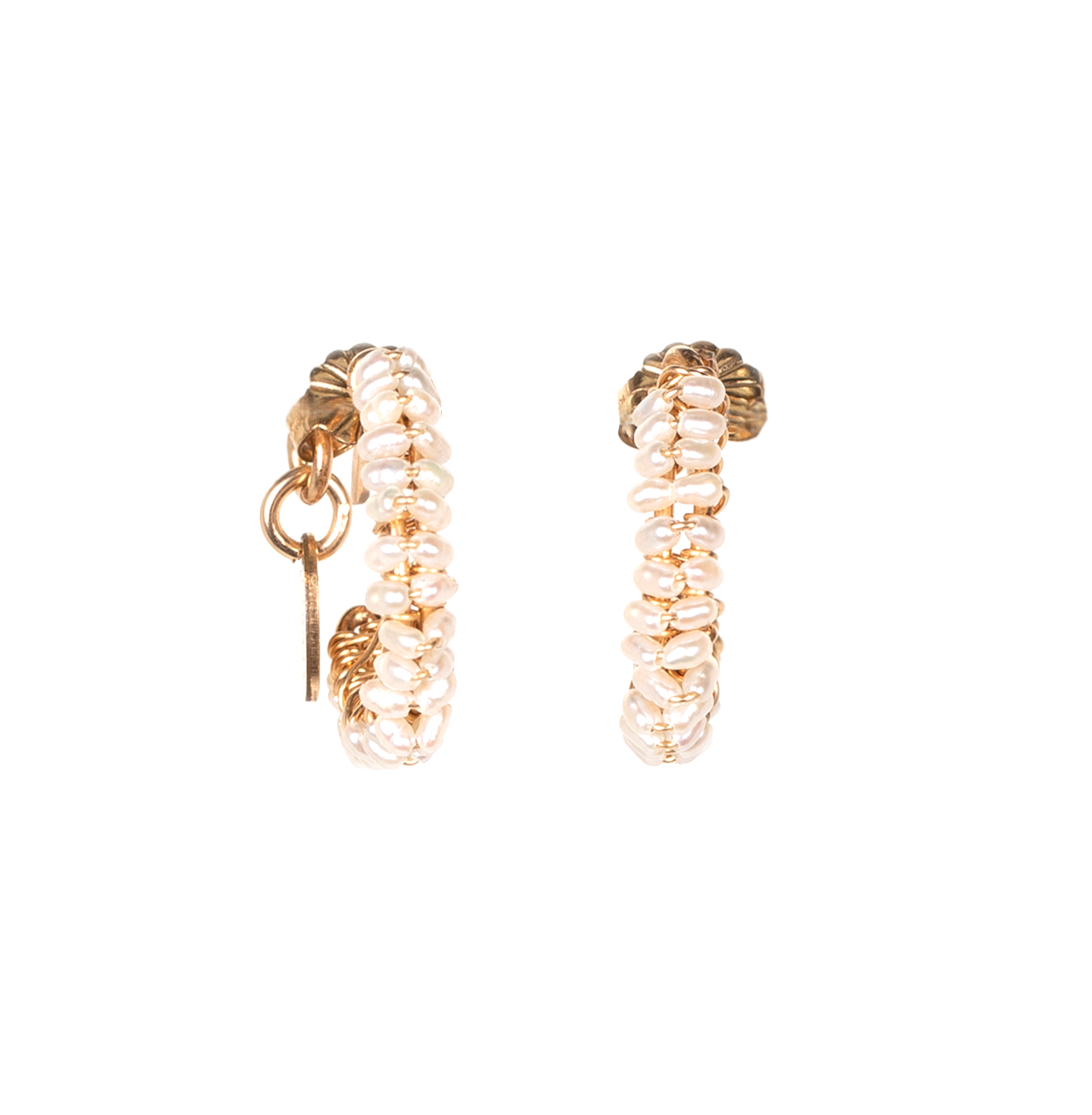 Earrings Hoop (2mm) - Pearls Earrings TARBAY   