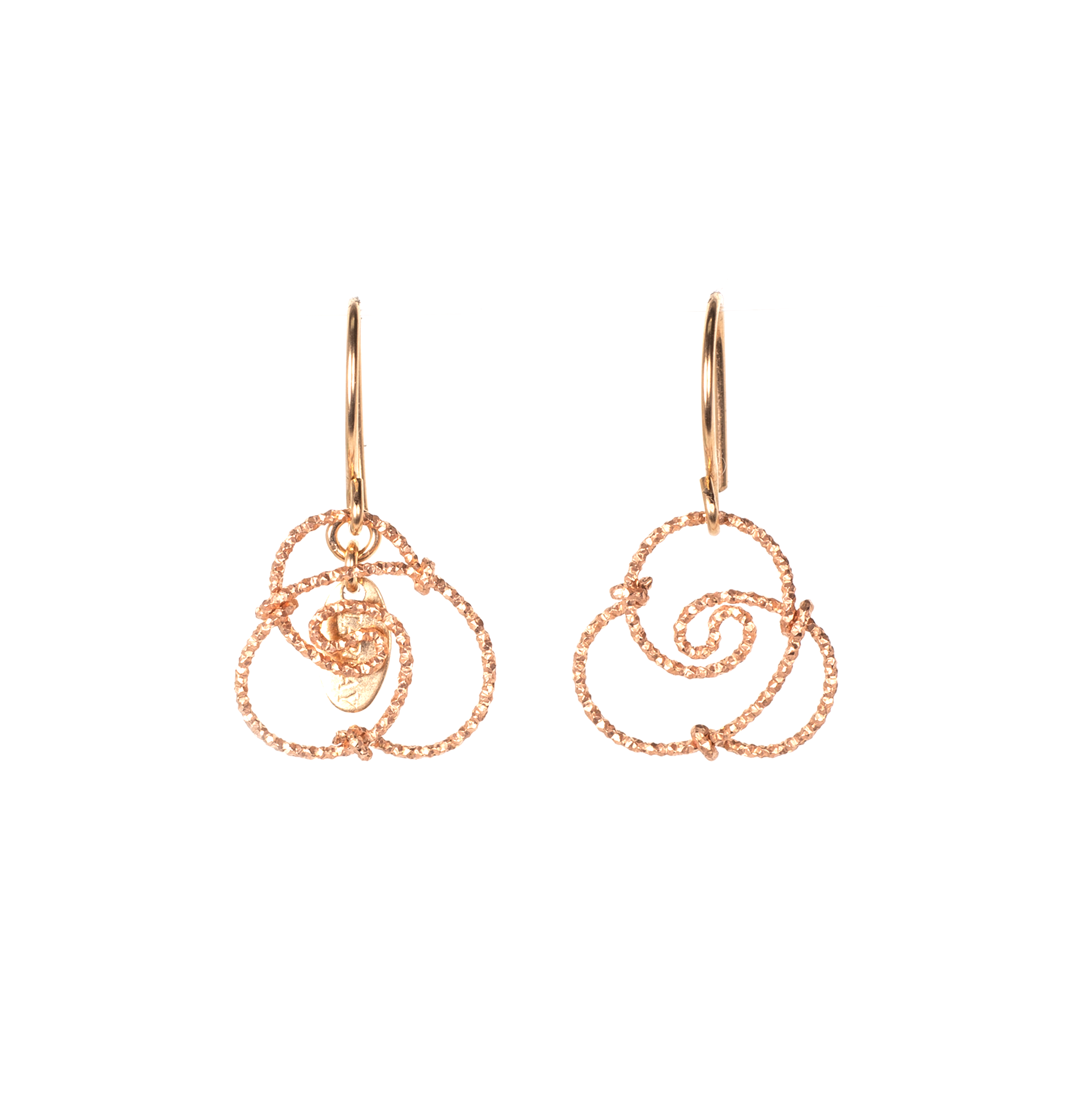 Rosas Dangle Earrings (18mm) - Rose Gold Earrings TARBAY   