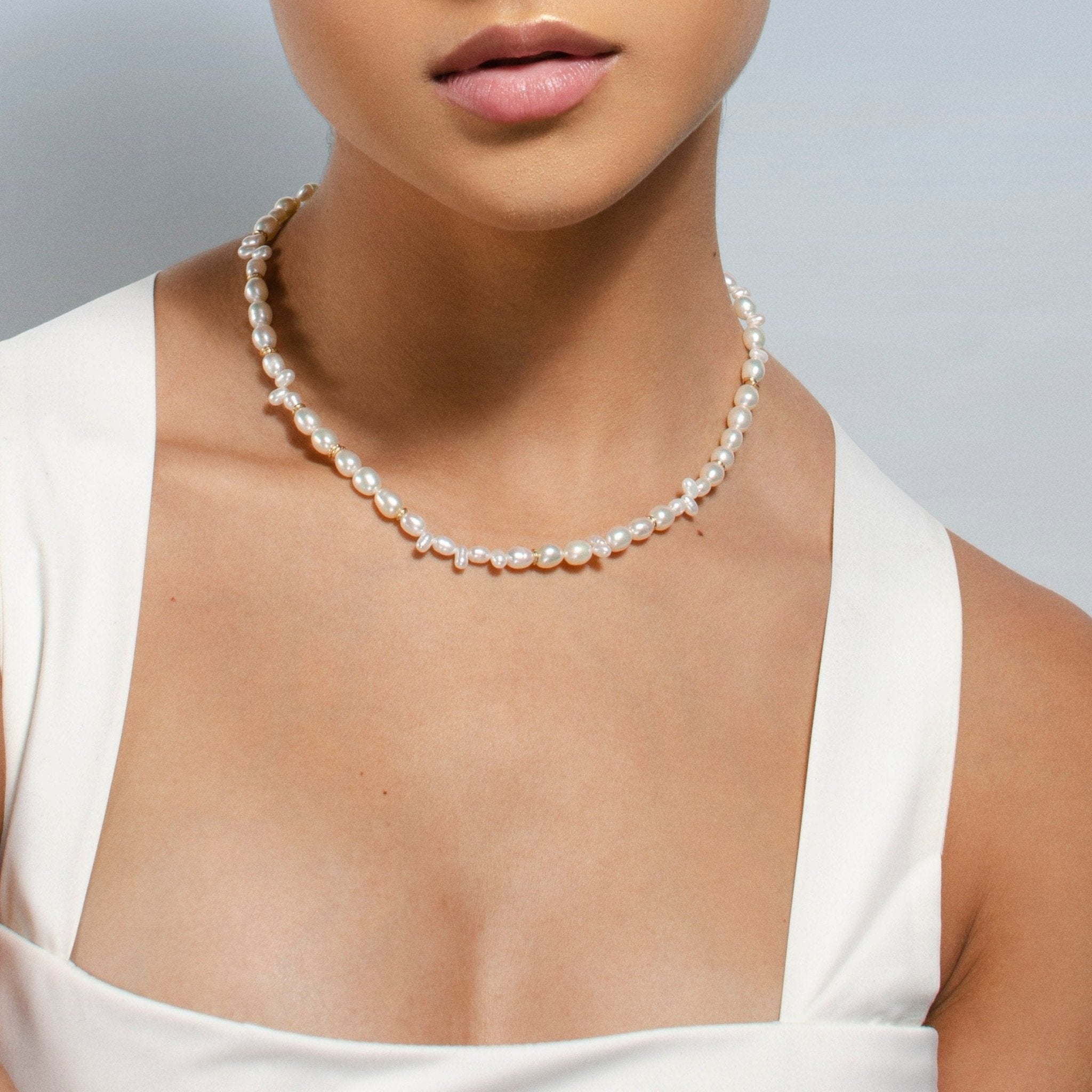 Morgan Necklace (58cm) - Pearl & Sterling Silver Necklaces TARBAY