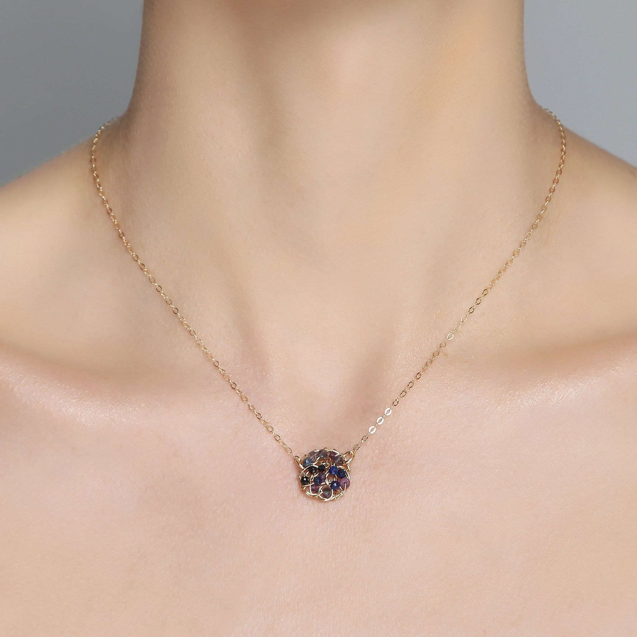 Aura Necklace #2 (10mm) - Black Onyx Charms CLASICOS