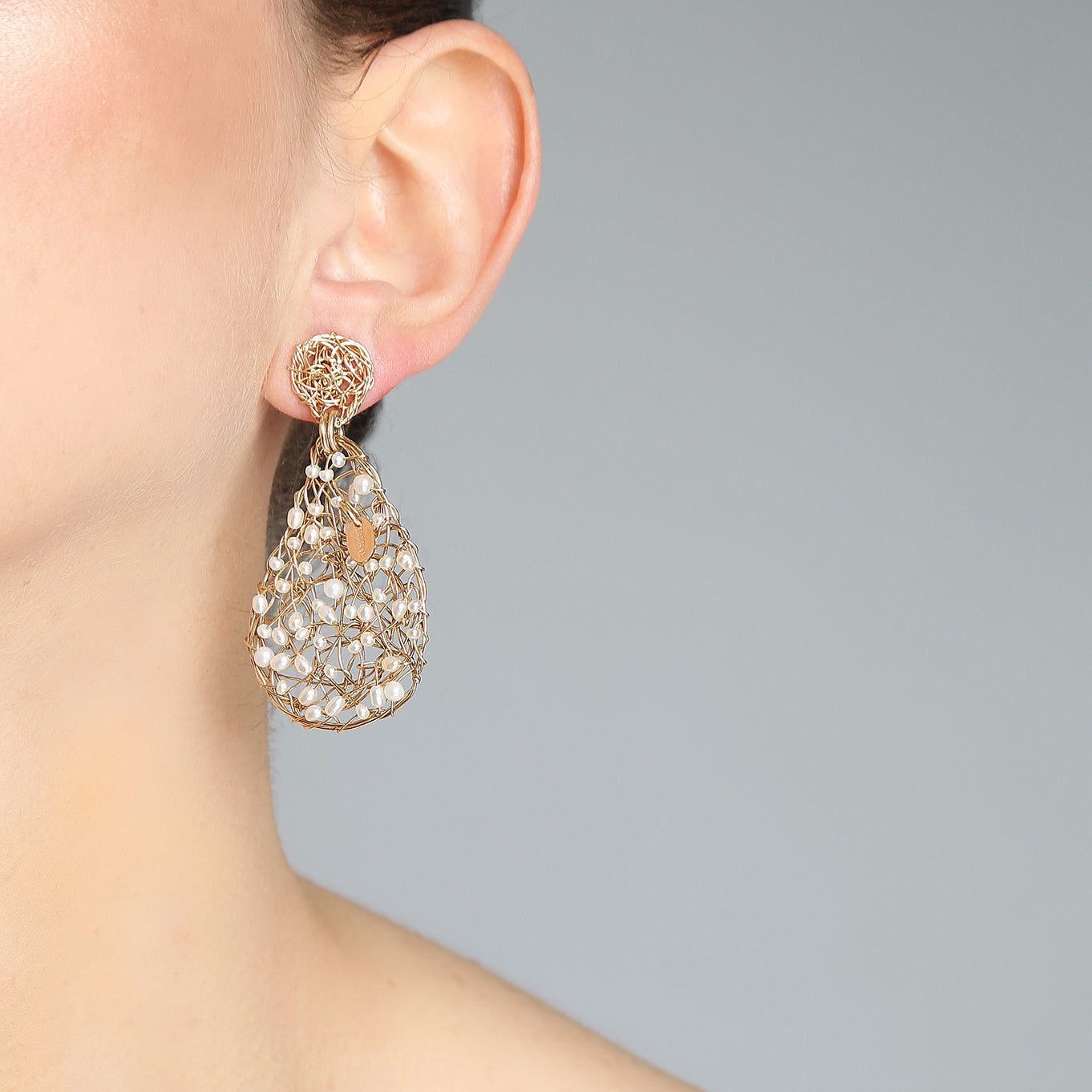 Gota Earrings #1 (20mm) - Pearl Earrings TARBAY   
