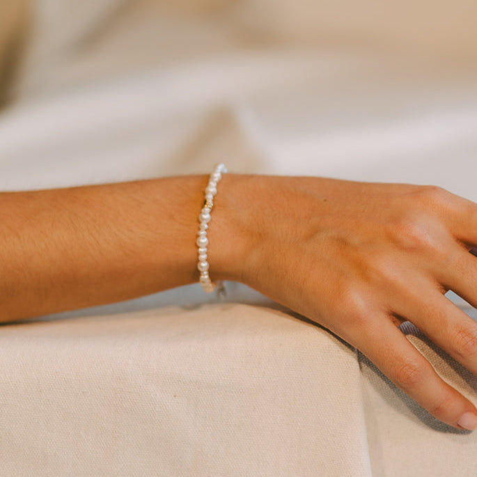 Diana Bracelet #1 - White Pearl & 14K Gold-Filled Bracelets FW25