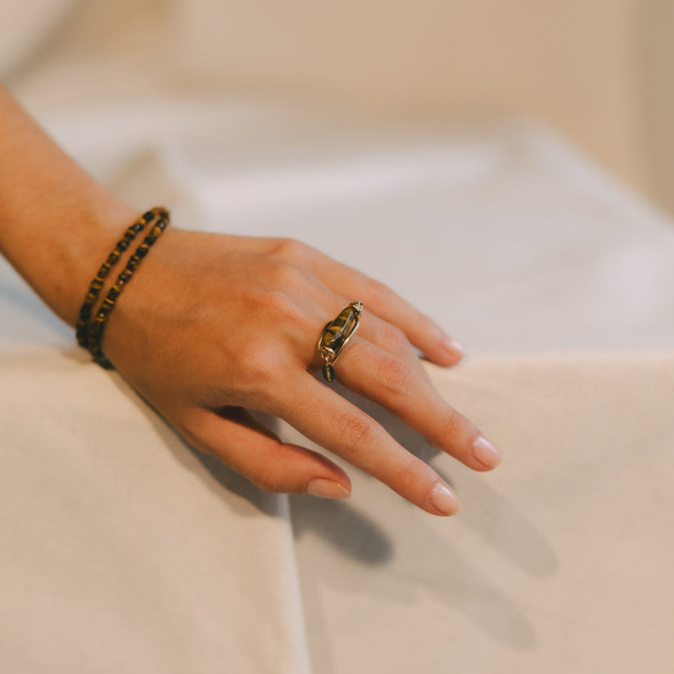 Eulalia Ring #1 - Tiger's Eye & 14K Gold-Filled