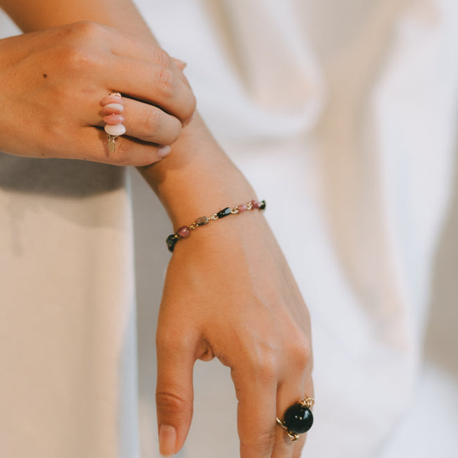 Carolita Bracelet #1 - Tourmaline & 14K Gold-Filled