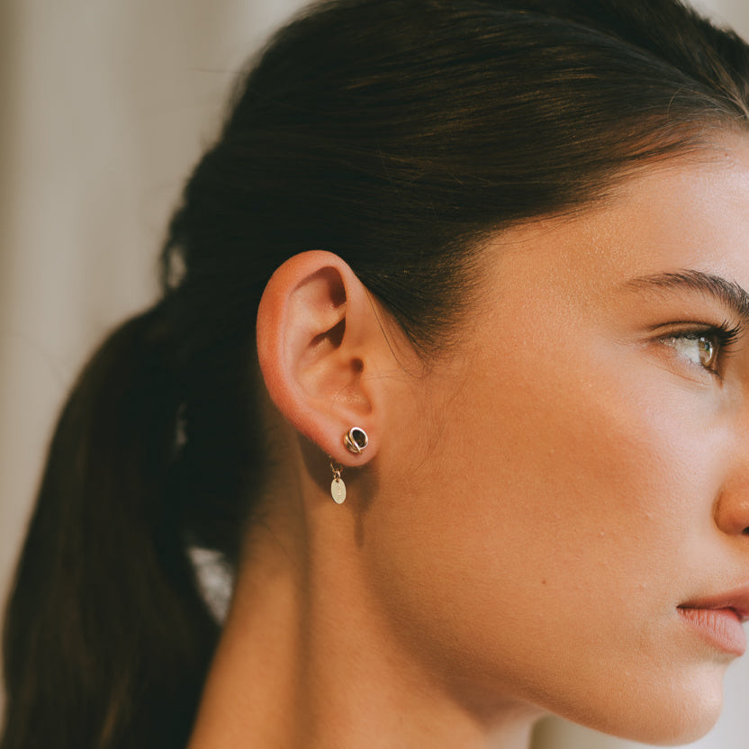 Carmencita Earrings #2 (7mm) - Smoky Quartz & 14K Gold-Filled