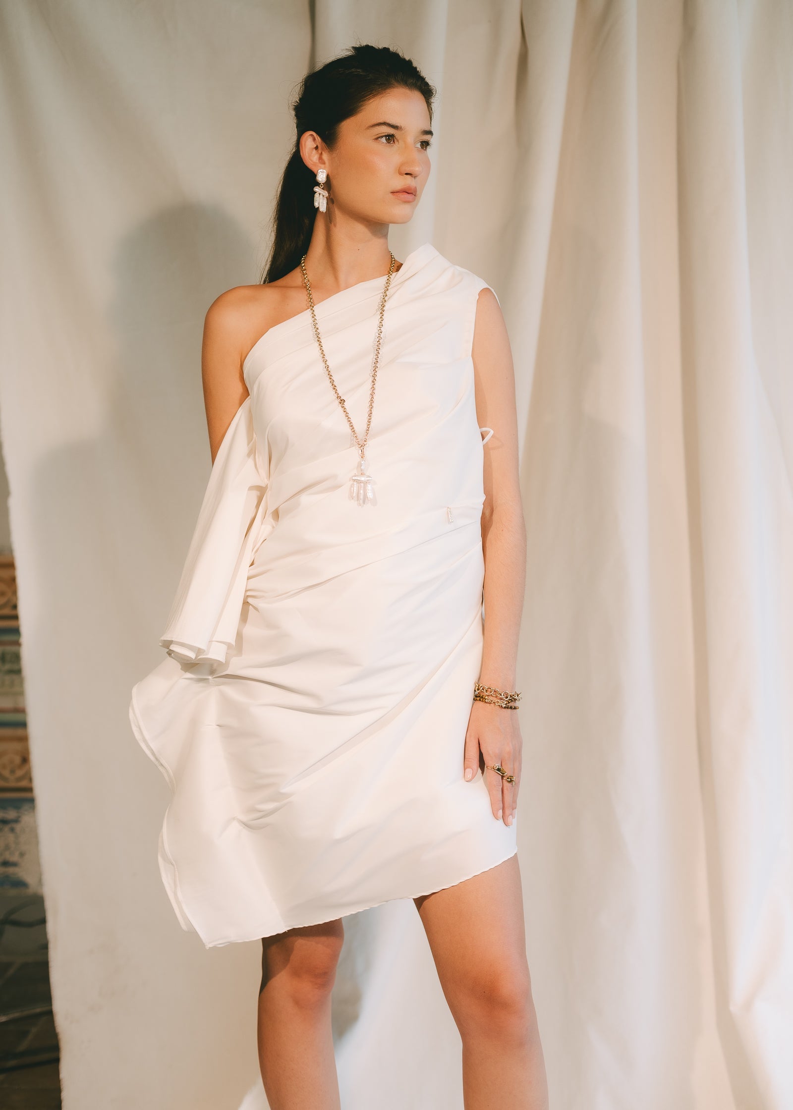 Concha Dress - White