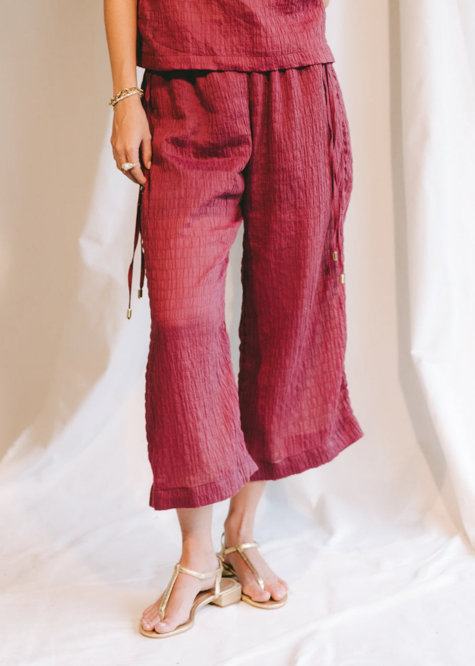 Azucena Pants - Cranberry