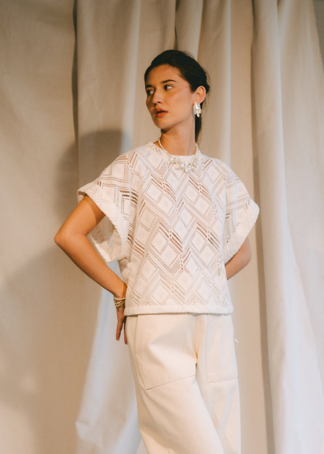 Gertrudis Top - White