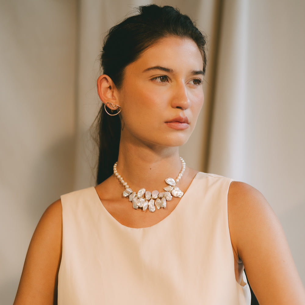 Dominga Necklace #1 - White Pearl & 14K Gold-Filled Necklaces FW25