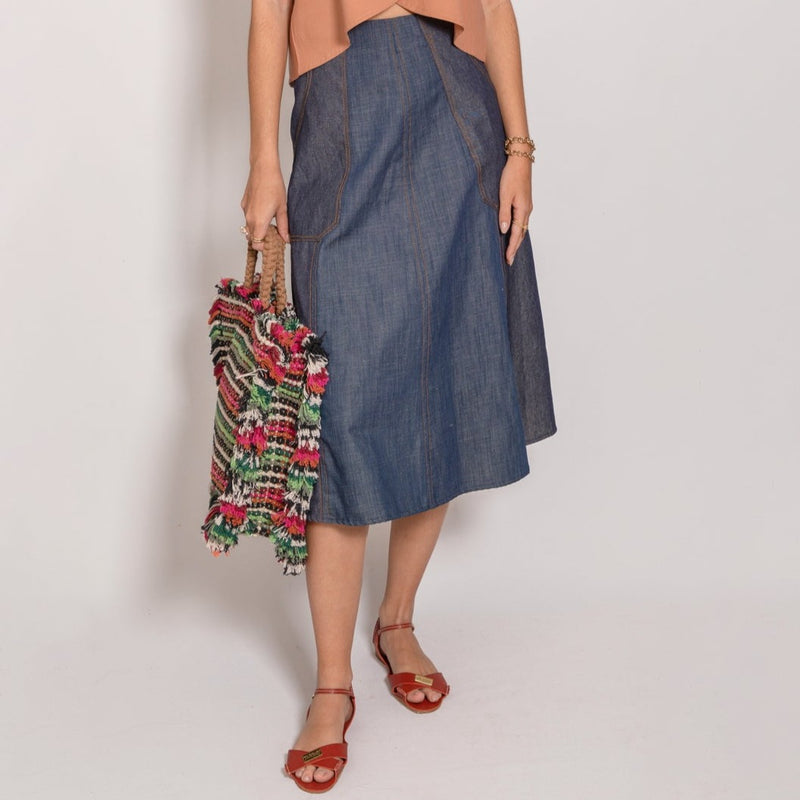 Azahar Skirt - Blue Jean  TARBAY   