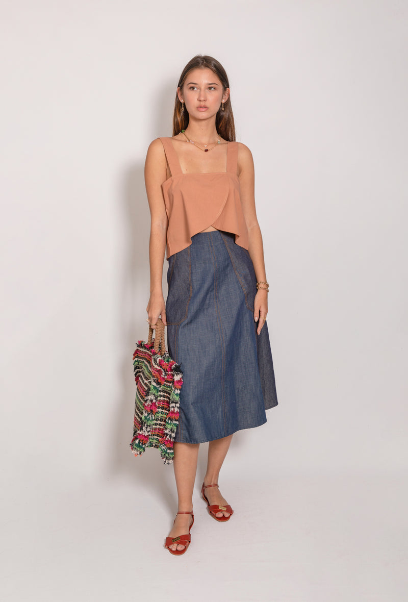 Azahar Skirt - Blue Jean  TARBAY   