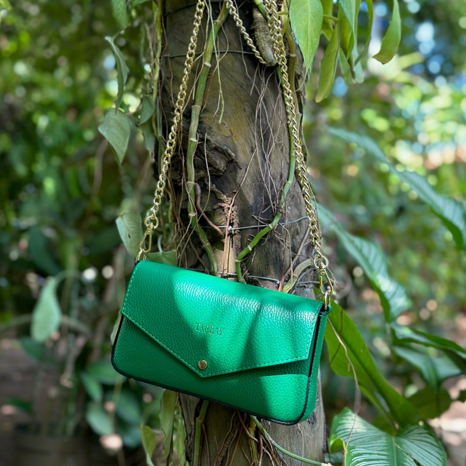 Nashira Clutch & Crossbody Bag - Green  TARBAY   