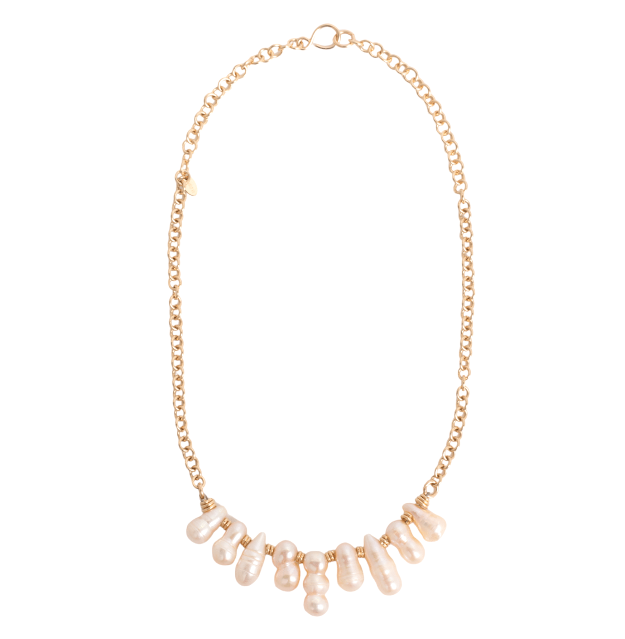 Genova Necklace #1 (45cm) - Salmon Pearl Necklaces TARBAY   