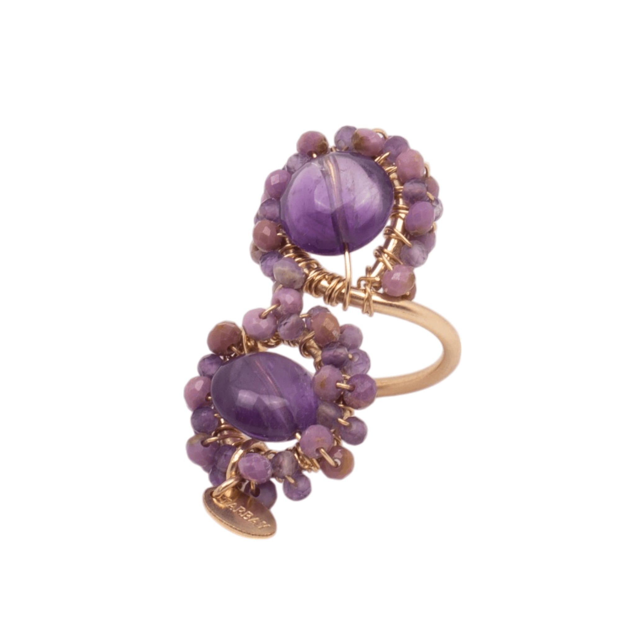 Graine Adjustable Ring #1 (35mm) - Amethyst & Lepidolite Rings TARBAY