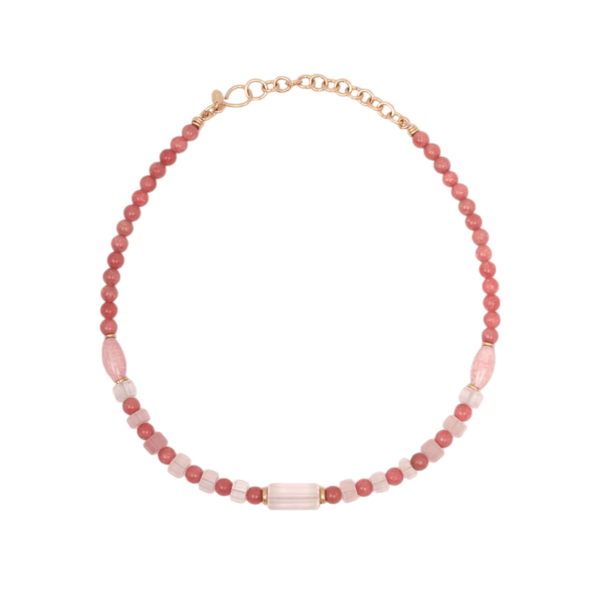 Crisanto Necklace #1 - Rose Quartz & Rhodochrosite Necklaces TARBAY
