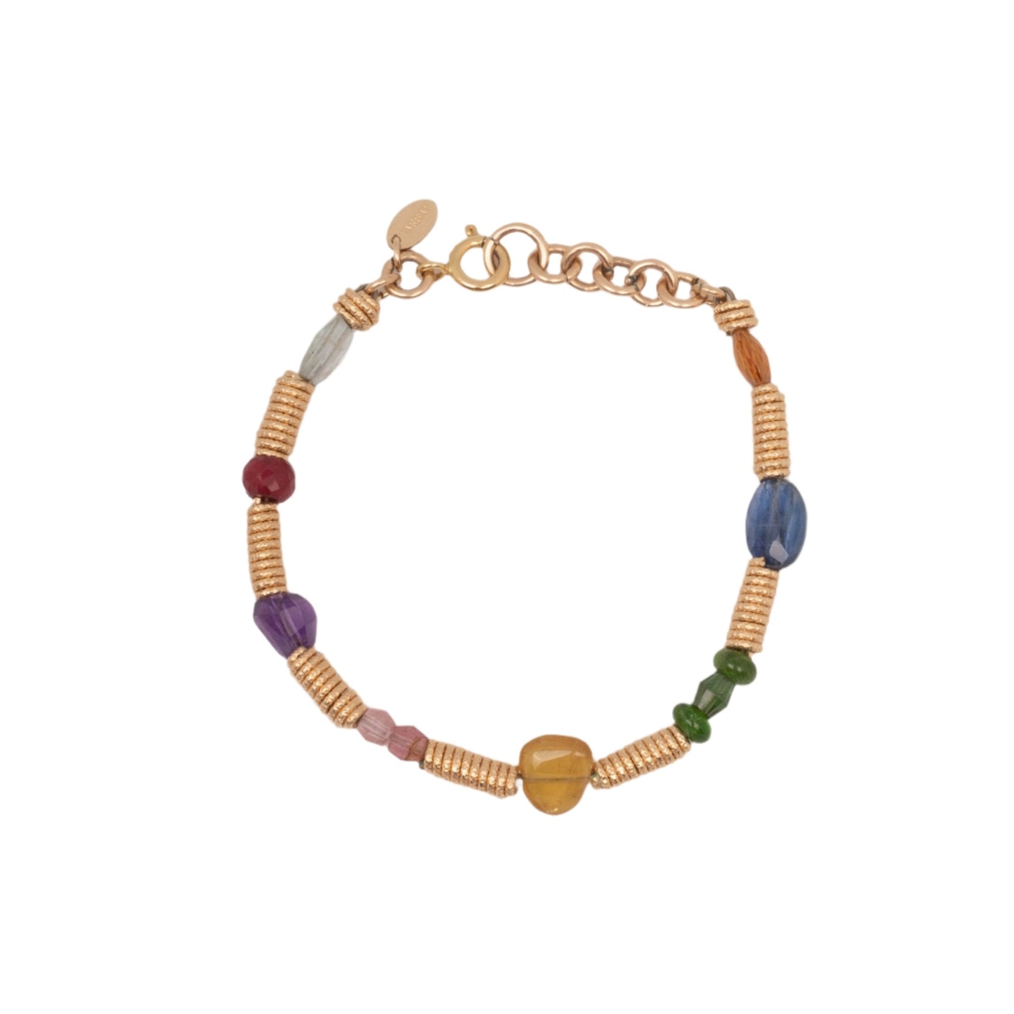 Pergamino Bracelet #4 - Multicolor Mix Gems & 14K Gold-Filled Bracelets TARBAY