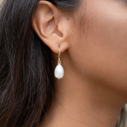 Susan Dangle Earrings (35mm) - Pearl Earrings TARBAY   