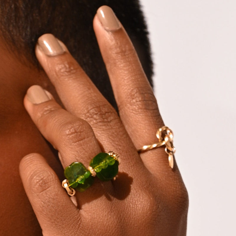 Aloe Ring #2 - Jade Verde & Tsavorite Rings TARBAY   
