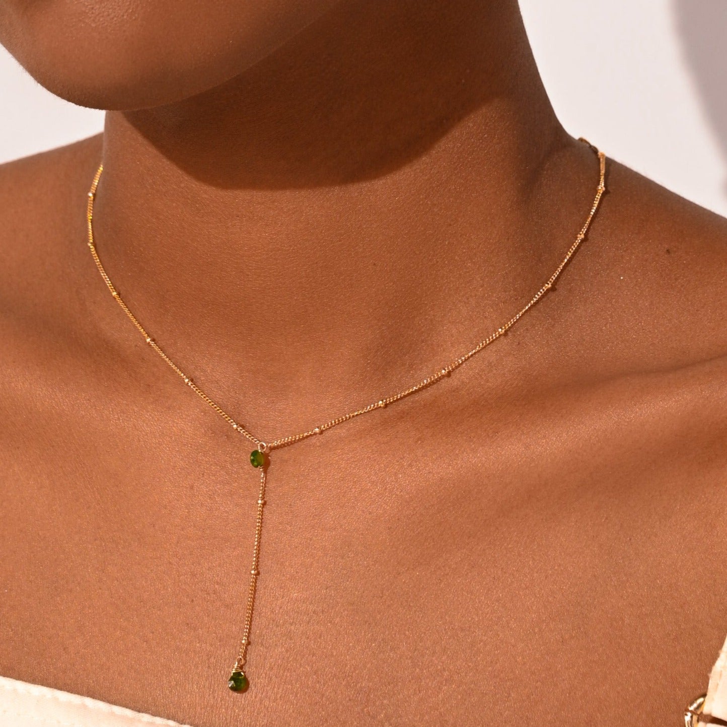 Menta Necklace #01 - Tourmaline Verde & Tsavorite Necklaces TARBAY   