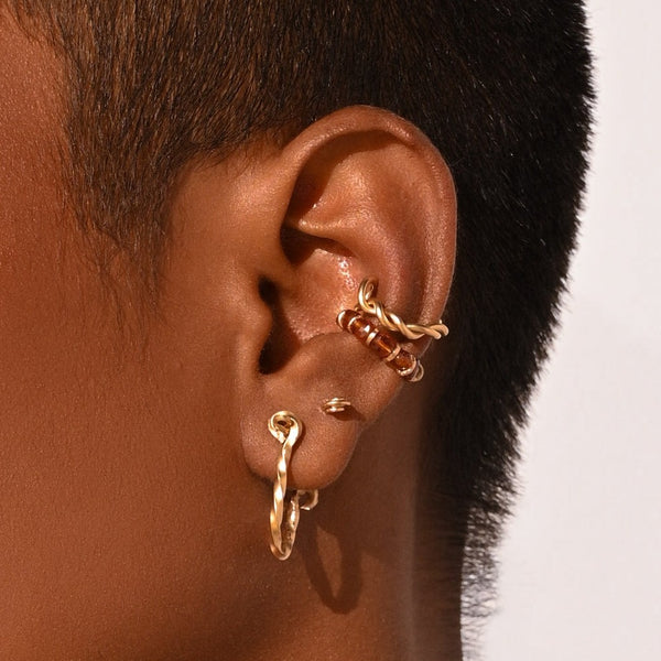 Acerola Earcuff - Tourmaline Verde Earrings TARBAY   