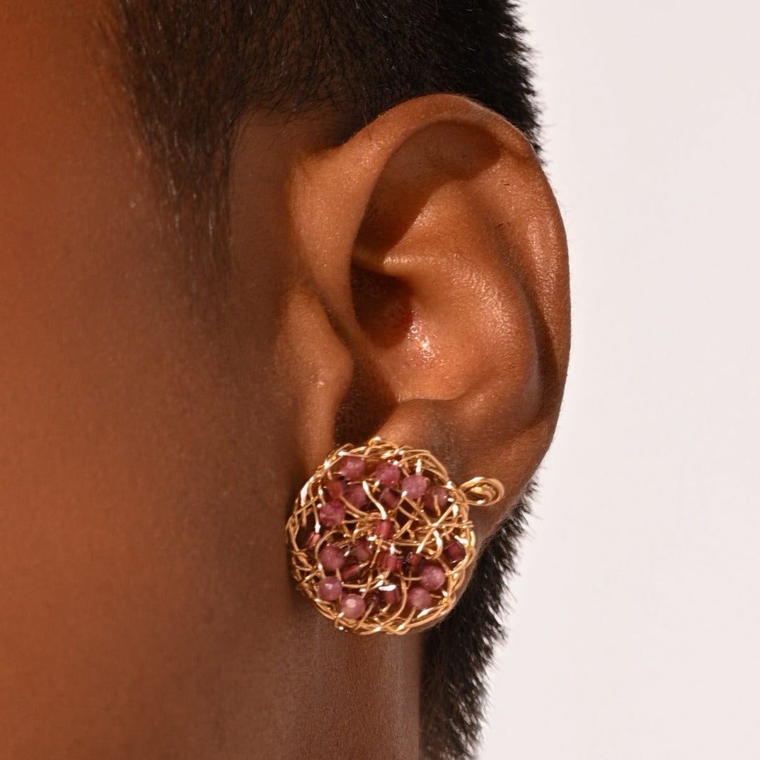 Aura Earrings #1 (20mm) - Mix Rosas Gems Earrings TARBAY   
