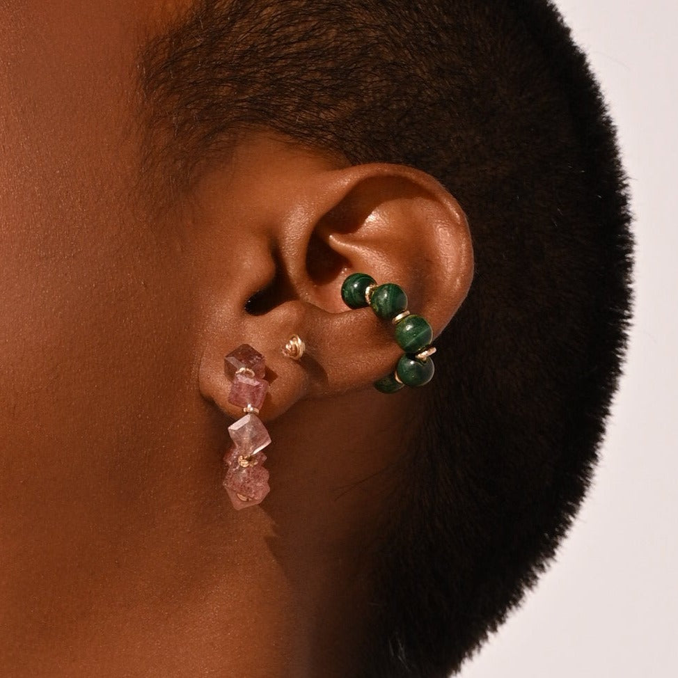 Acerola Hoop Earrings #1 (25mm) - Cuarzo Cherry Earrings TARBAY   