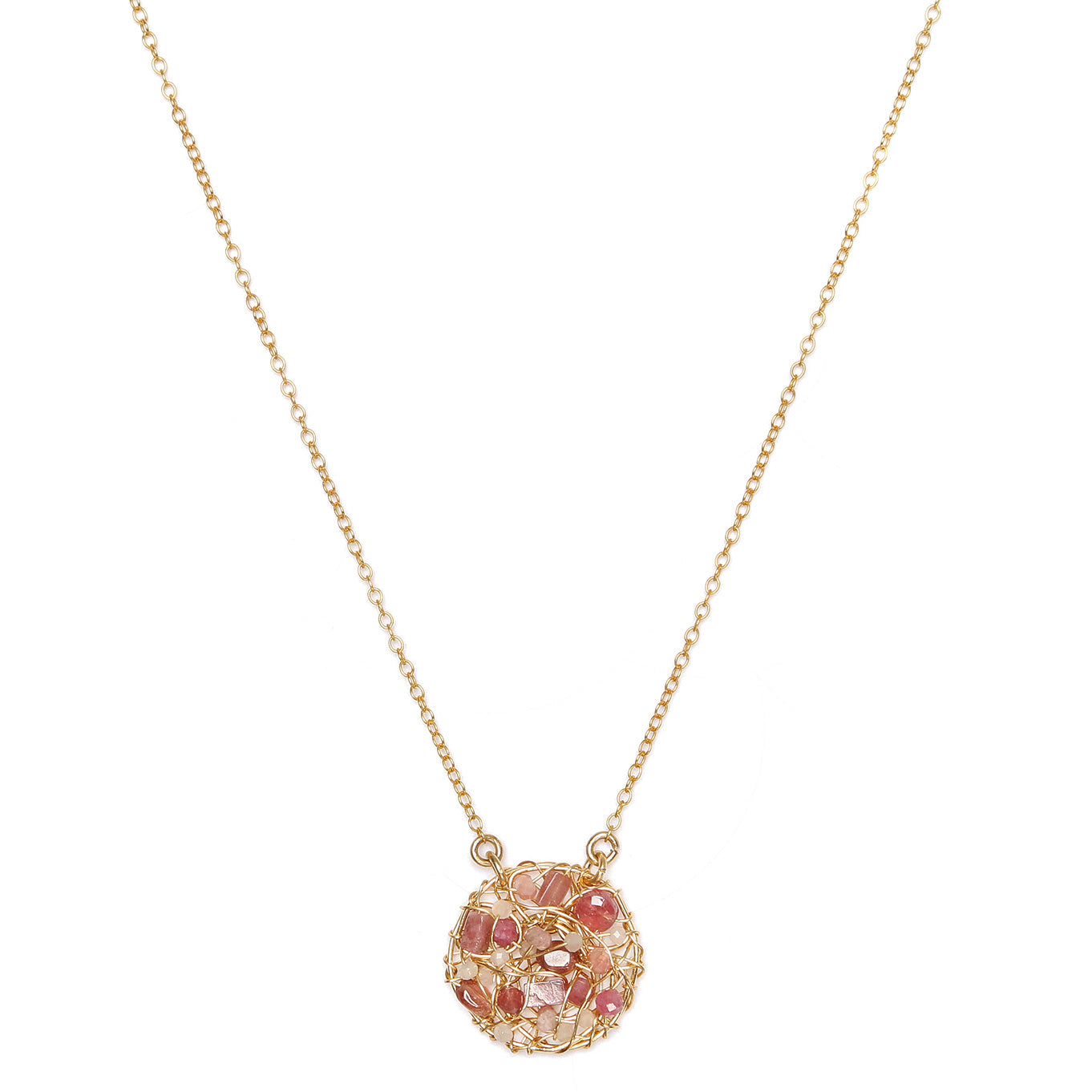 Aura Necklace #2 (20mm) - Rose Mix Gems Necklaces TARBAY   