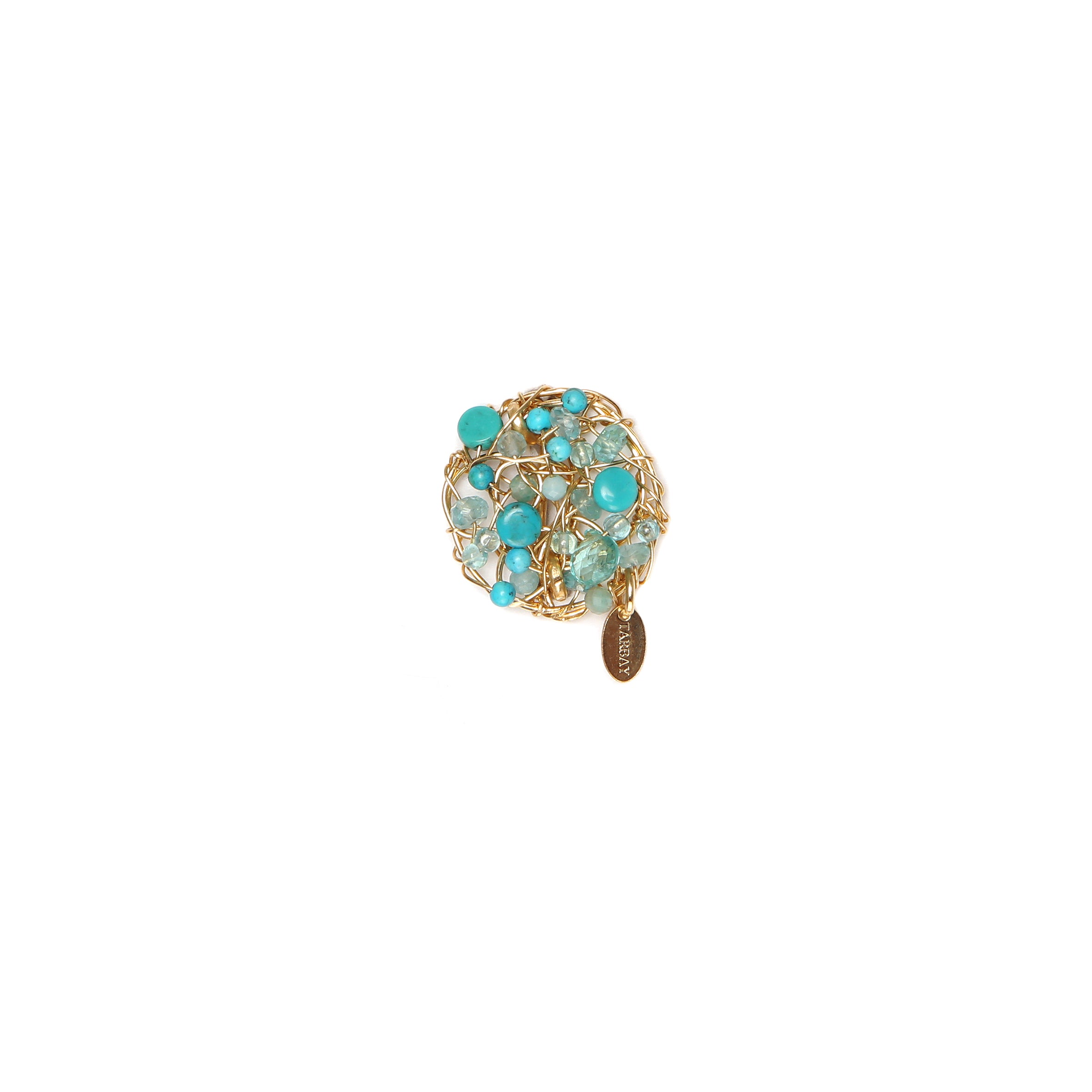 Aura Ring #1 (20mm) -  Turquoise Mix Gems Rings TARBAY   