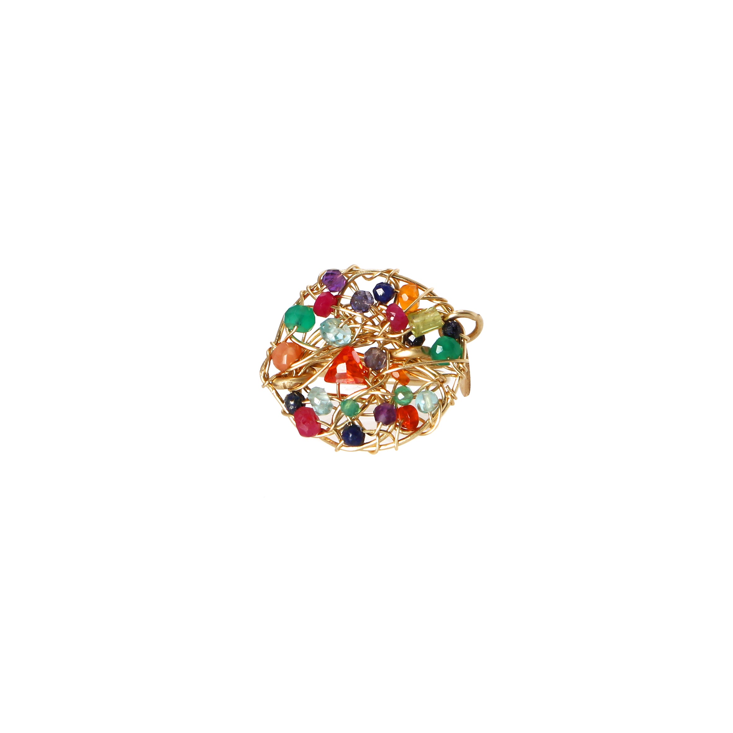 Aura Ring #1 (20mm) - Multicolor Mix Gems Rings TARBAY   