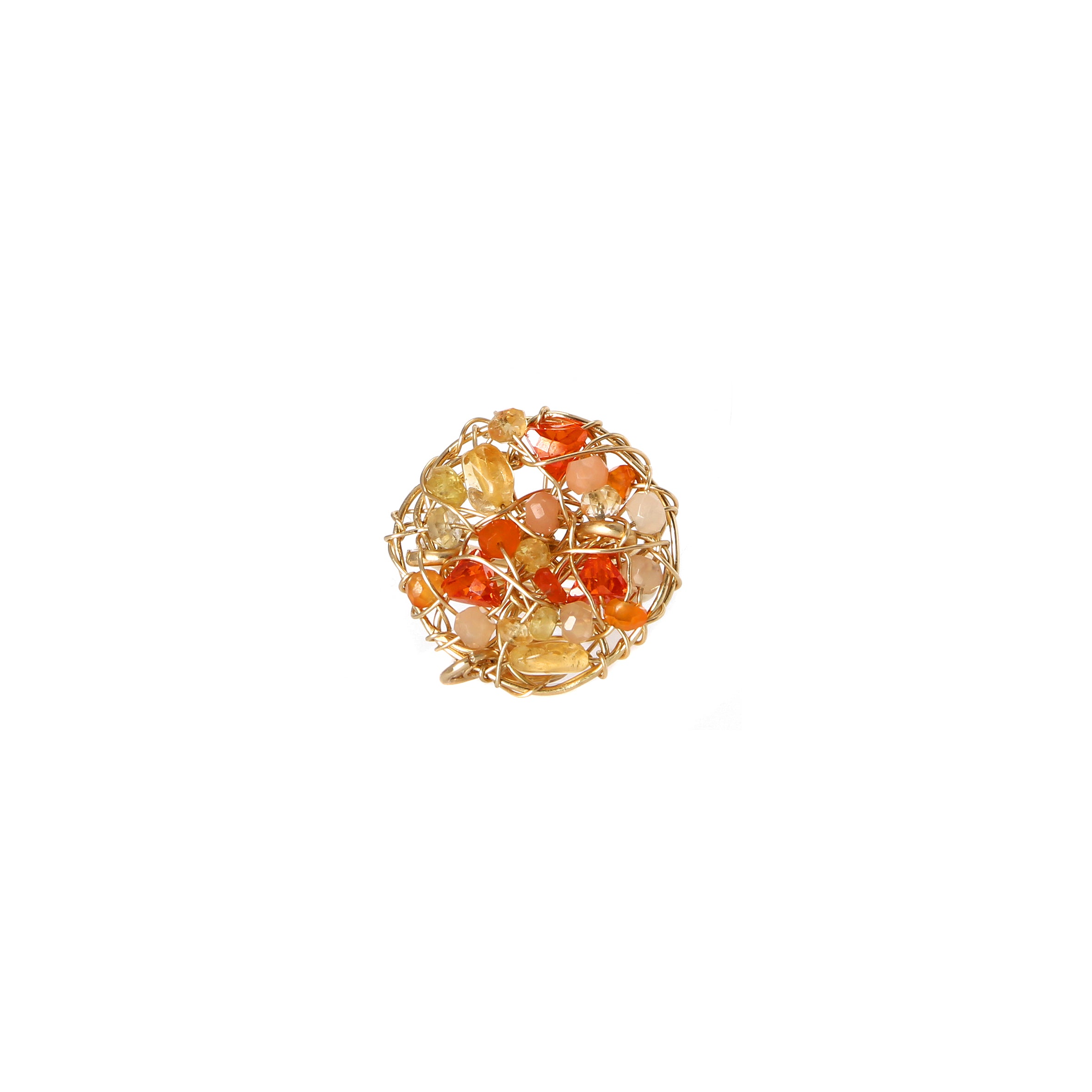 Aura Ring #1 (20mm) - Orange Mix Gems Rings TARBAY   