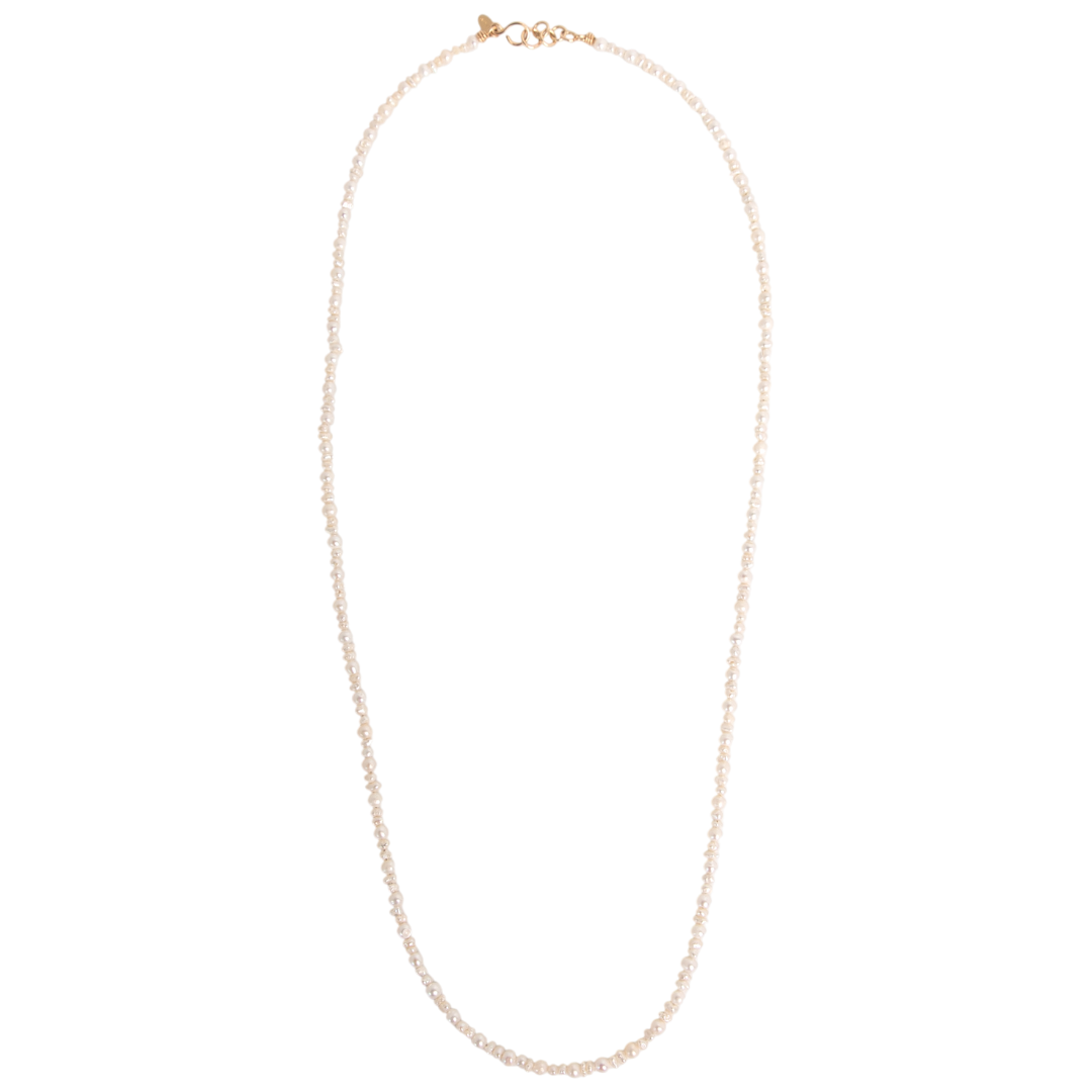 Mantuana Necklace #2 - White Pearl & 14K Gold-Filled Necklaces FW25