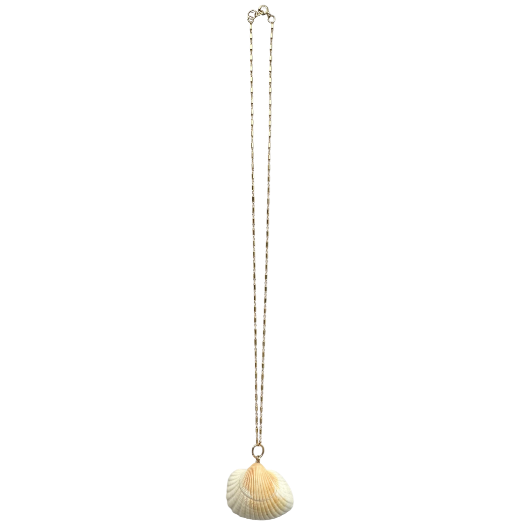 Concha Necklace #1 - White Pearl, Seashell & 14K Gold-Filled