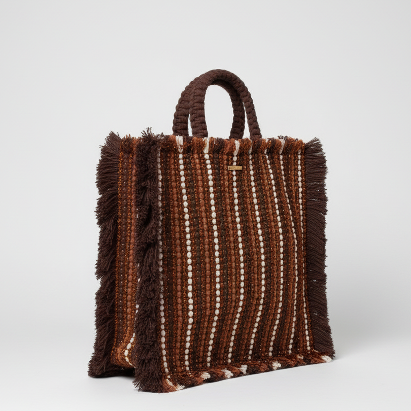 Gosssypium Tote Bag Large - Cioccolato, Caramel & Buttercream Hand & Crossbody Bags FW25