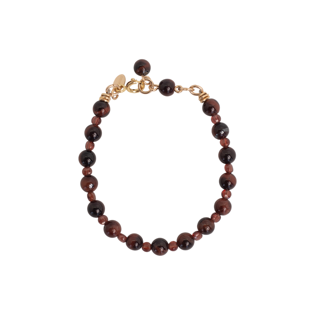 Encarnacion Bracelet #1 - Garnet, Tiger's Eye & 14K Gold-Filled
