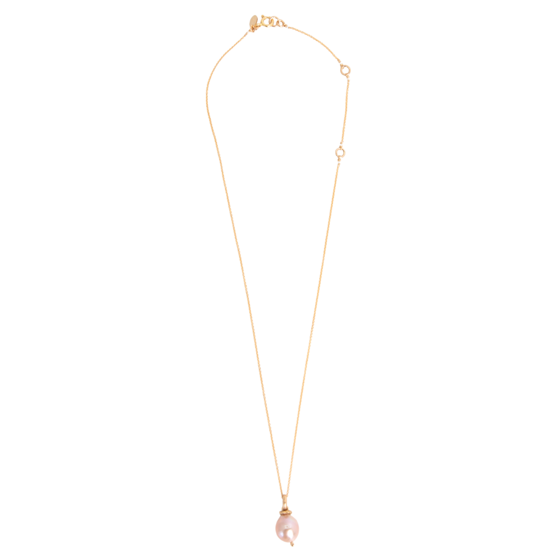 Barroca Necklace #5 - Salmon Pearl & 14K Gold-Filled Necklaces FW25
