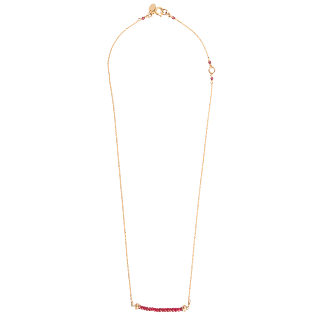 Alison Necklace #1 - Ruby & 14K Gold-Filled