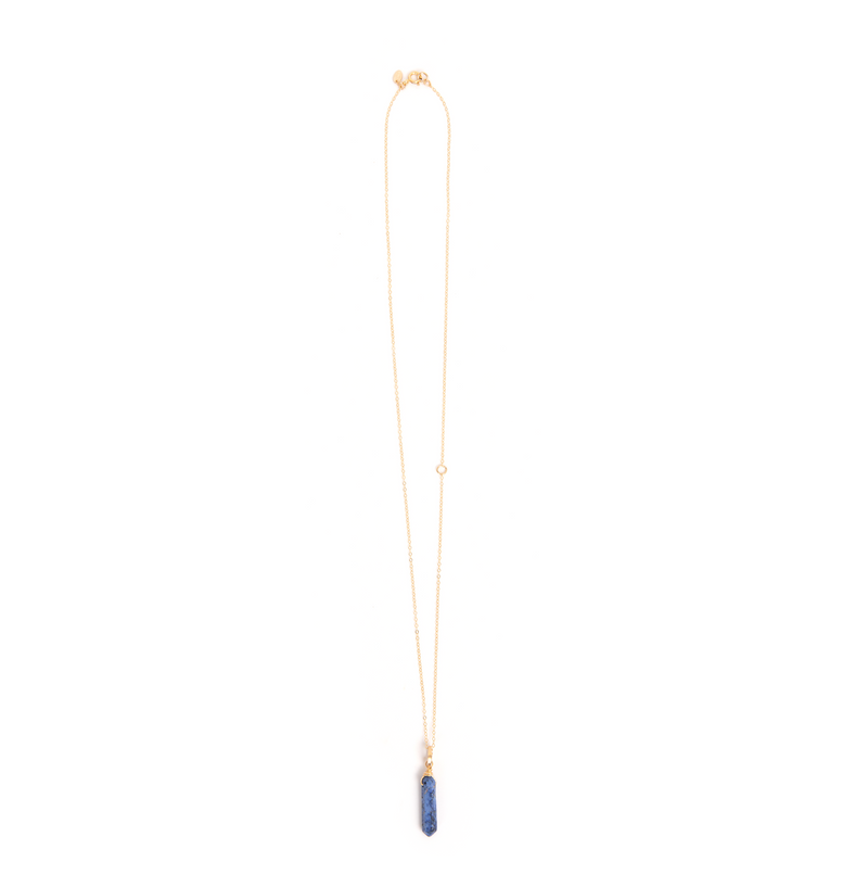 Solitario Necklace #1 (40mm) - Lapis lazuli Necklaces TARBAY   