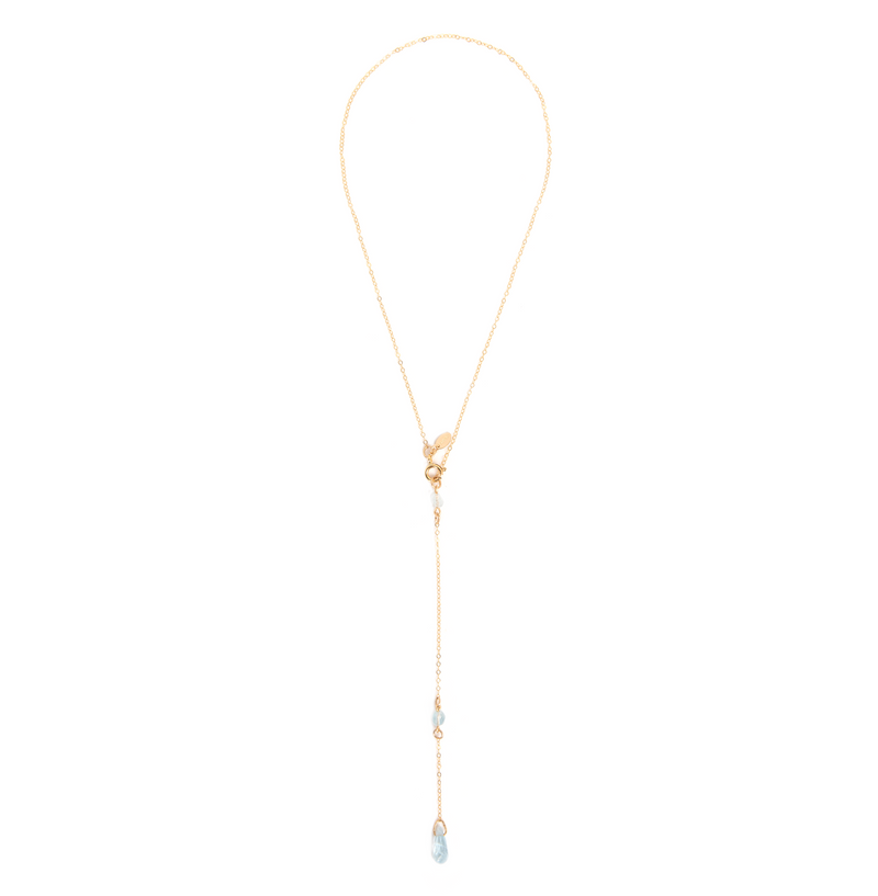 Ginevra Necklace #1 (10mm) - Aquamarine Necklaces TARBAY   