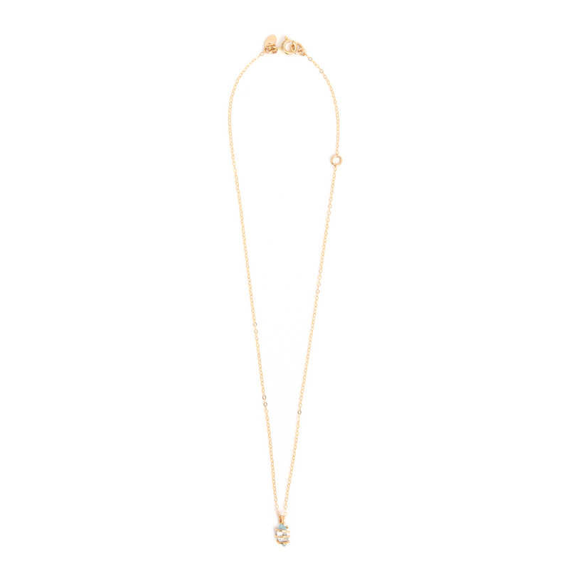 Domenica Necklace #1 (12mm) - Aquamarine Necklaces TARBAY   